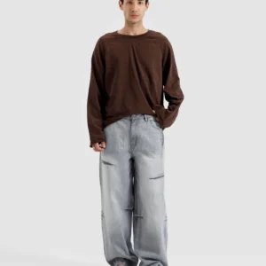 Washed   Slub   Textured   Raglan   T-shirt
